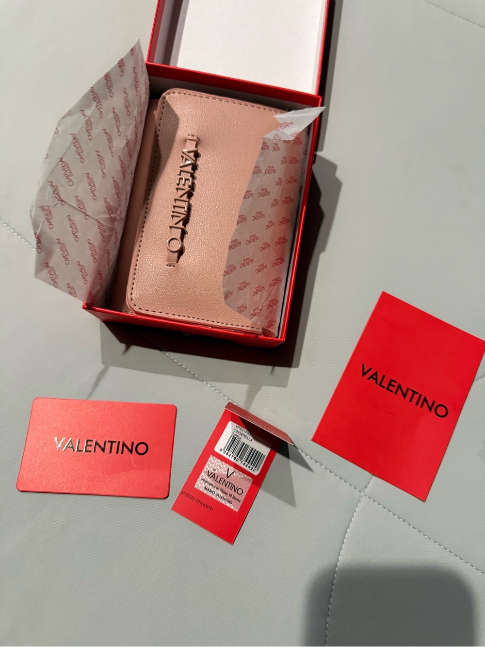 Valentino Blush Pink Leather Wallet